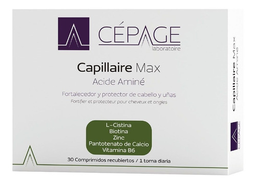 Cepage Capillaire Max Acidé Aminé Cabello Y Uñas X 30 Comp