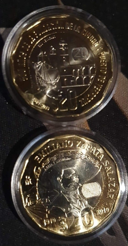 Monedas Conmemorativas Emiliano Zapata-fundación De Veracruz