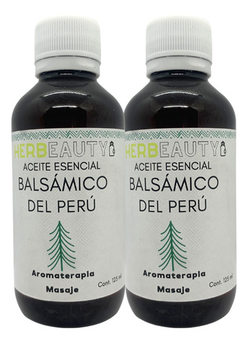 Aceite Para Masaje Herbeauty Balsámico Del Perú 125ml Pack2