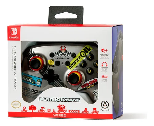 comprar Control Alambrico Mario Kart (color Plata) Mca Powera