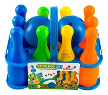 Comprar Pack De Bowling Tamaño Mediano  Bolos 10 Palos + 2 Bolos
