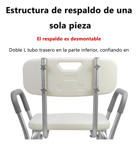 Silla Para Baño Ducha Comodo Con Brazos Para Wc Y Bañar
