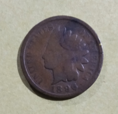 Moneda De Un Centavo De Dólar Indio, Año 1896