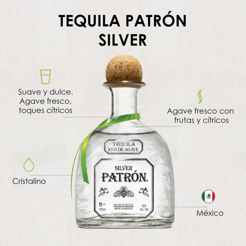 Pack De 4 Tequila Patrón Blanco Silver 700 Ml