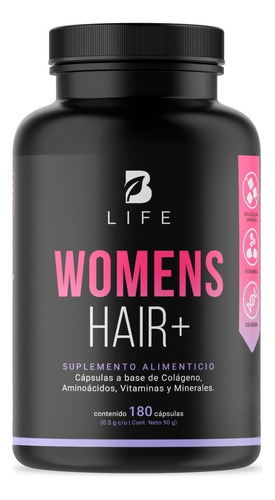 Vitaminas Cabello Mujer De 180 Cápsulas Con Colágeno B Life