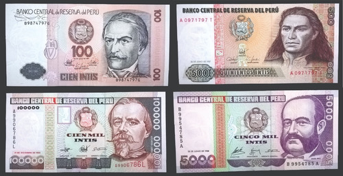 Intis De Colección Unc, Billetes Nuevos Originales, P/unidad