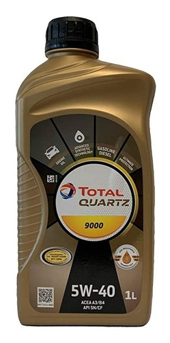 Imagen 1 de 7 de Aceite Total Quartz 9000 5w40 X 1 Litros 100 % Sintético