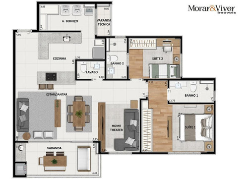Imagem 9 de 15 de Apartamento Para Venda Em Curitiba, Água Verde, 2 Dormitórios, 1 Suíte, 2 Banheiros, 2 Vagas - Ctb1222_1-2000277