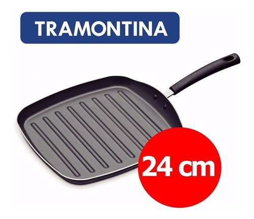 Plancha Bifera Con Mango Tramontina Napoli 24 Cm Antiadheren