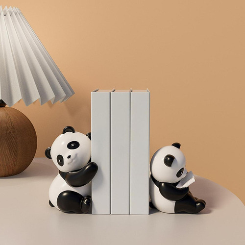 Panda Bookends Estatuas Resin Animal Estatuillas Lindas