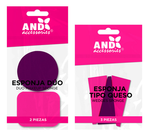 Kit 5 Pz Esponjas Aplicador Maquillaje Formas Colores Rostro