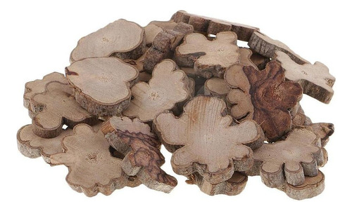 S 30 Peças Fatias De Madeira Irregulares De Log De Árvore D