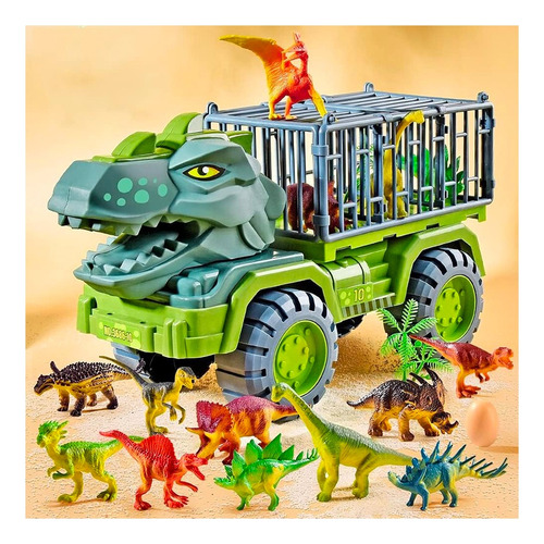 Camion Transportador De Dinosaurios Tiranosaurio Rex Juguete