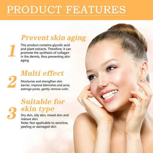 1×exfoliante Facial Con Ácido Glicólico 7%, Astringe Los Po