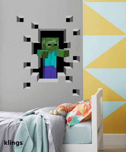 Vinilos Decorativos Infantil Zombie Juego Bloques Jueguitos