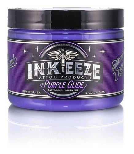 Crema Para El Cuidado Del Tatuaje Purple Glide 6 Oz.