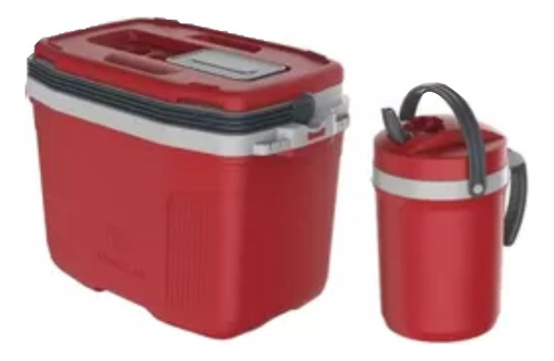 Combo Camping Conservadora 20l +bidon 2,5l Termolar Rojo Cts