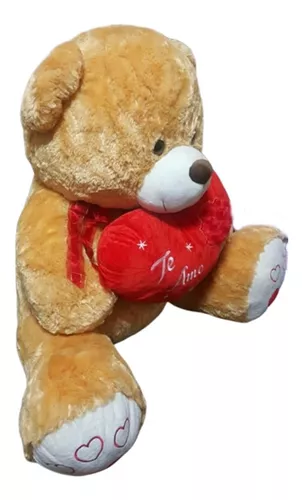 Oso Peluche Gigante (1.15m) Con Corazon Y Huellitas