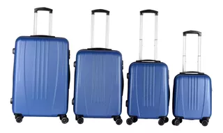 Set Kit De 4 Maletas De Viaje Travel Elite Abs Sky