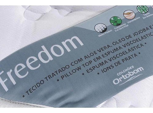 Cama Box Queen: Colchão Molas Ortobom Superpocket Freedom +