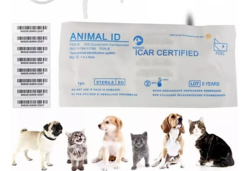 Microchip Identificación Para Mascotas Id Perros,gatos,etc.