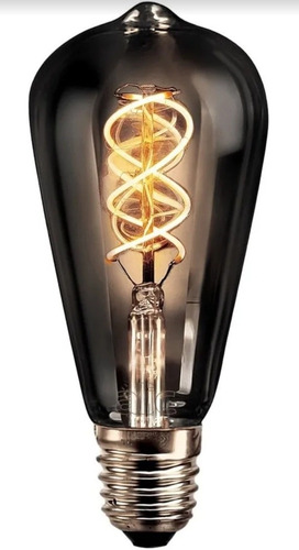 Lámpara Led Vintage Smoked 4w Filamento Espiral 120 Lm Color de la luz Cálido