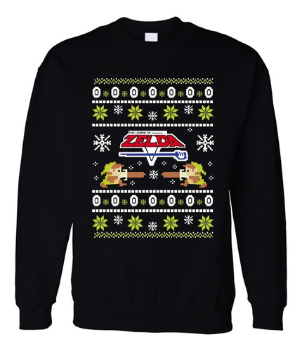 Sudadera Navidad Ugly Christmas Sweater Retro Gamer Zelda 01