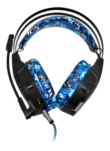Imagen 3 de 8 de Auricular Gaming Camuflado 7.1 Usb Pc, Software, Mic. Y Leds