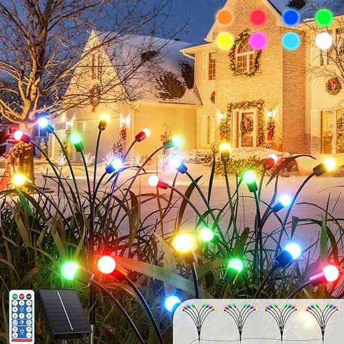 Decoraciones De Navidad Para Exteriores 32 Luces Led Solares