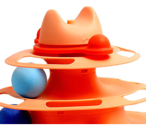Rodillo De Juguete Atractivo Con Bolas De Colores Para Gatos