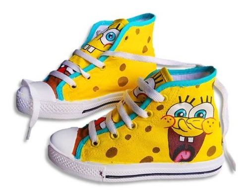 Tenis Pintado A Mano Bob Esponja Personalizados 02