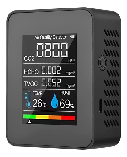 Monitor De Aire 5 En 1 Tvoc Hcho, Medidor De Temperatura, Hu