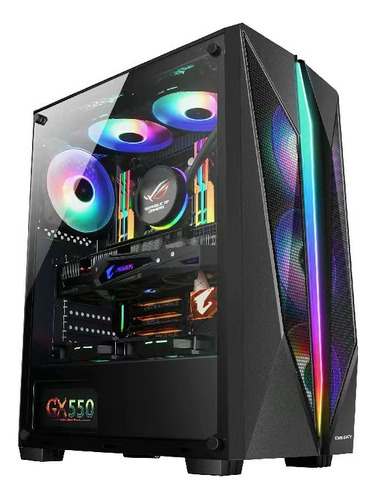 Case Gamer Atx Argb Strip, Evesky Mod:fantasma 1, Negro Jwk