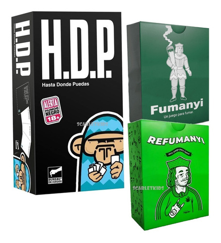 Hdp + Fumanji + Refumanji Mesa Humor Negro Previa Combo