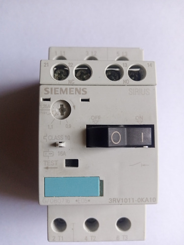 Guardamotor Siemens  0.9 A 1.25 Amp 3rv1011-oka10 