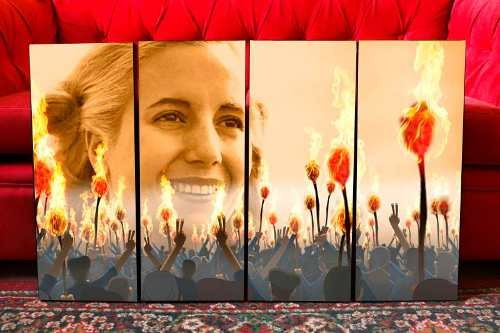 Cuadros Evita Eva Peron Peronismo 4 Piezas 50x80 Cm