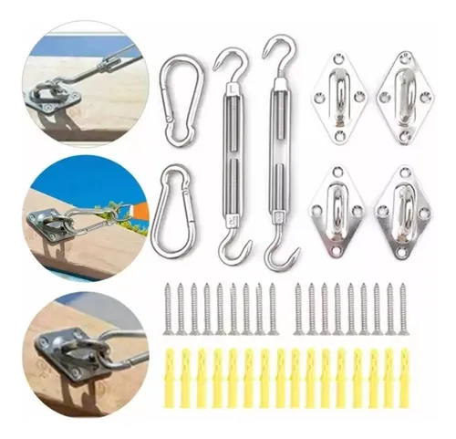 Toldo Vela Triangular 3x3x3 Mts Incluye Kit De Instalación