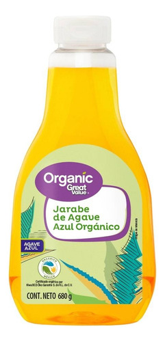 3 Pzas Jarabe De Agave Great Value Orgánico 680 G