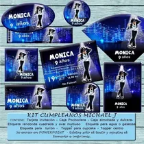 Comprar Kit Imprimible Editable Cumpleaños Michael J