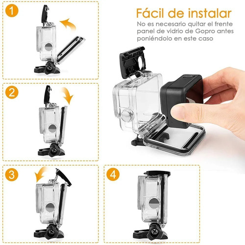Imagen 5 de 10 de Funda Impermeable Para Gopro Hero 8