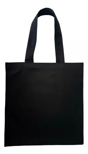 Tote bag GABARDINA Negra estampa 1 color x 100 unidades.