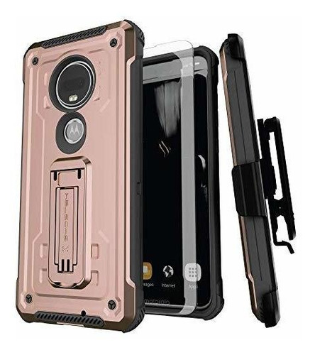 Funda Para Moto G7 /g7 Plus Con Clip Para Cinturon En Rosa