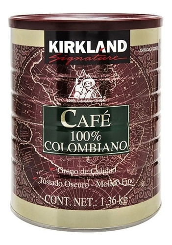 Café 100% Colombiano Kirkland De 1.36 Kg