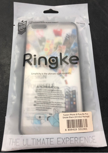 Imagen 1 de 5 de Funda Ringke iPhone 6/6s Plus Fusion Smoke Black (ecopack)