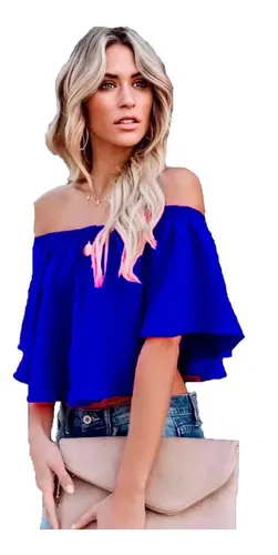 Blusas azul rey juveniles sales