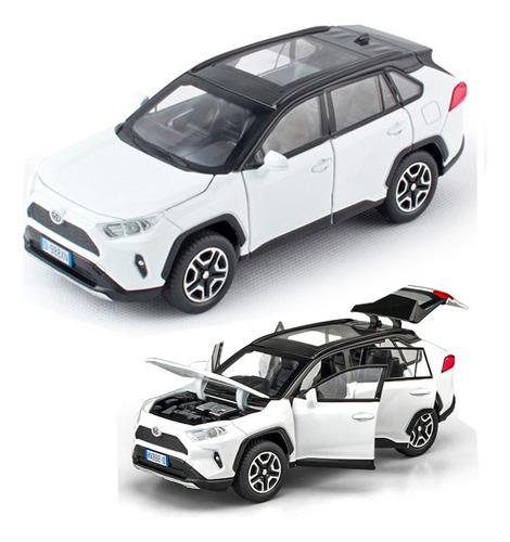 Z Toyota Rav4 Miniatura Metal Coche Con Base Expositora 1/32