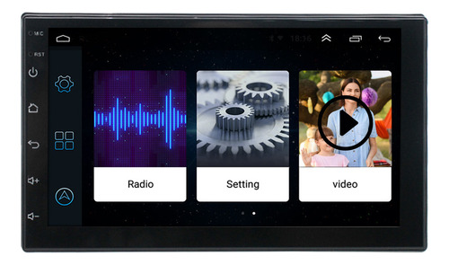 Radio Estéreo De Coche Android Double Din Con Bluetooth Gps
