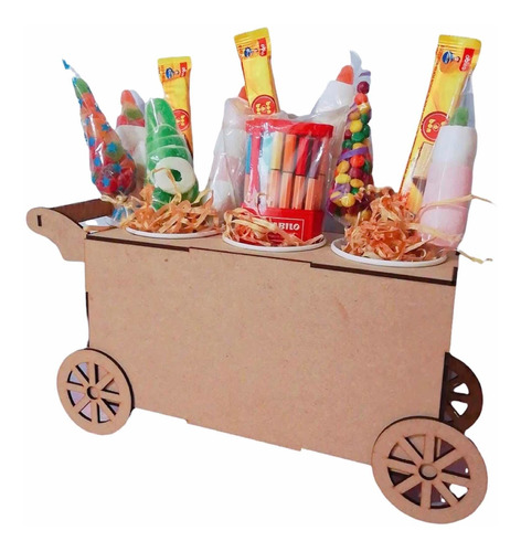 Carrito Snacks Detalle Regalo Mdf Sin Personalizar