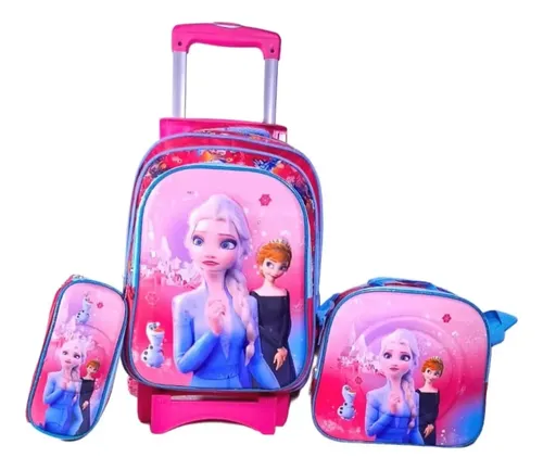 Mochila Frozen +lapicera+lonchera Primaria Kitx3 | Meses sin interés
