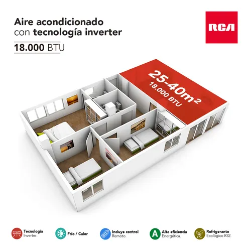 Aire Acondicionado Inverter Rca 18000 Btu